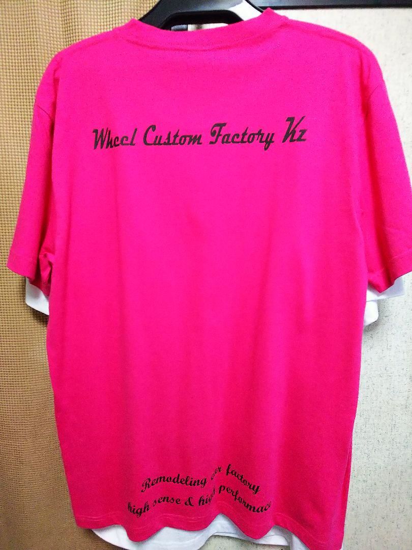 Tシャツ XL ピンク オリジナル シャツ｜金沢市で持ち込みのタイヤ交換は【ホイールカスタムファクトリーKz】